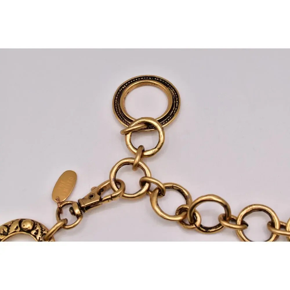 The Limited Vintage Brushed Antiqued Gold Medallion Chain Belt 30